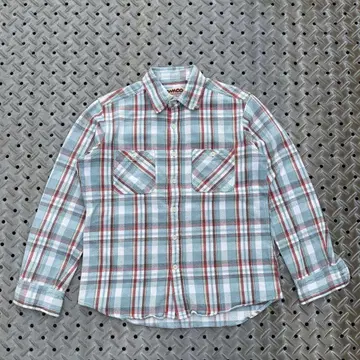 90s CAMCO 플란넬 셔츠 레어 컬러 아메카지 터콰이즈 블루