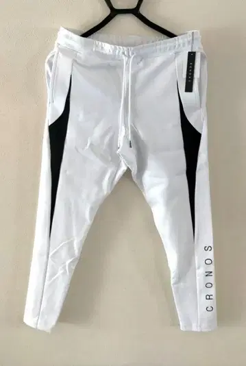 CRONOS 화이트 조거 팬츠 XL