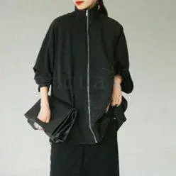 antiqua 자켓 블루종 블랙 바이컬러