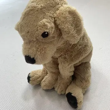 강아지 봉제 인형 약 30cm 베이지