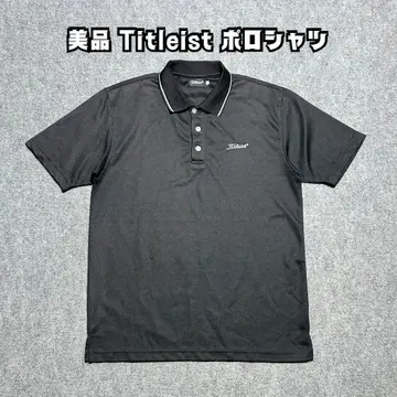 새상품급 Titleist 타이틀리스트 피케 셔츠 블랙 골프 L 사이즈