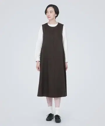 무인양품 기모 오버롤 스커트