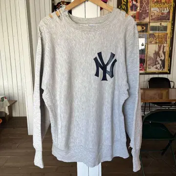 USA제 80's Champion RW YANKEES 맨투맨 트리코