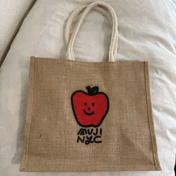 [ 미사용 새상품 ] MUJI 무인양품 뉴욕 한정판 토트백 린넨