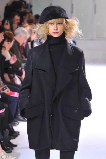 LIMI feu 2012AW 오버 사이즈 울 코트 블랙