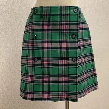 Munsingwear 체크 무늬 랩 스커트풍 큐롯 13호