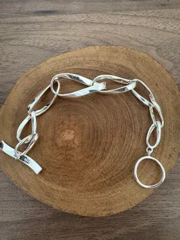 Lncs silver925 트위스트 웨이브 팔찌