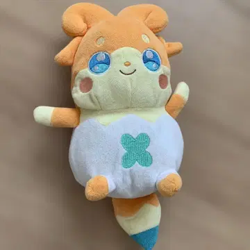 오렌지 컬러 캐릭터형 봉제 인형