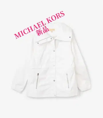 택 포함 새상품 MICHAEL 화이트 후드 부착 자켓 S