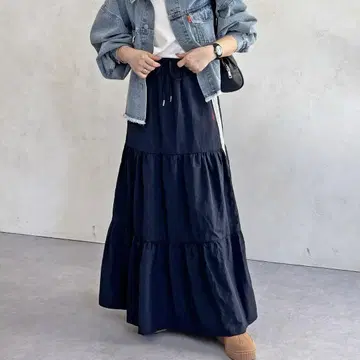 작은 키 CPCM 캐주얼 나일론 캉캉 스커트 허리밴딩