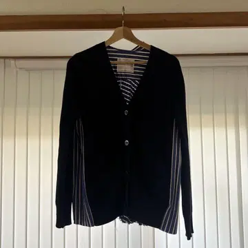 sacai 스트랩 셔츠 도킹 가디건