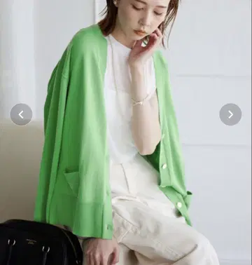 SLOBE IENA 아이스 코튼 V넥 가디건