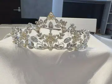 (세트 판매) annan wedding 티아라+프릴 베일