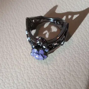 안나수이 Anna Sui 반지 반지 보라색 꽃 모티브 박쥐 할로윈