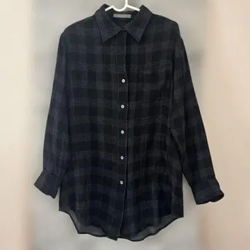 theory luxe 체크 셔츠 레이온 x 모 M