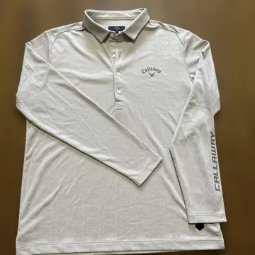 Callaway 긴팔 피케 셔츠 베이지 남성용