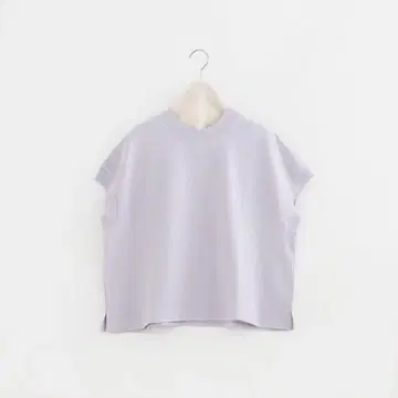 아틀리에 됸땅 라이트 퍼플 코튼 프렌치 슬리브 티셔츠