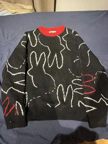 ZARA 토끼 무늬 니트 스웨터 L