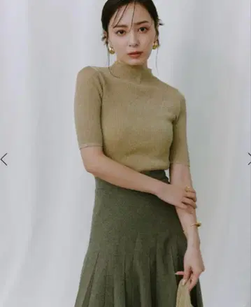 [ 새상품급 ] anuans 시어 라메 리브 니트탑