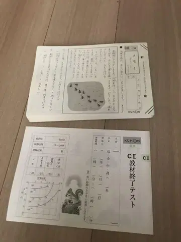 쿠몬 국어 C II 교재 종료 테스트 포함