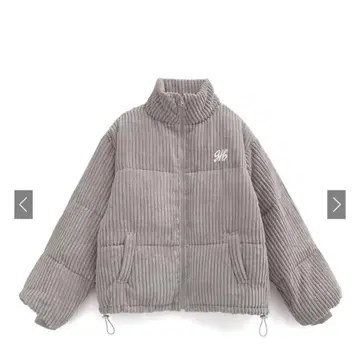 GRL 로고 자수 코듀로이 다운 자켓 kd85