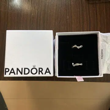 PANDORA 실버 반지 2개 세트
