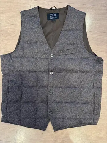 TAION 퀼팅 다운 베스트 L 사이즈 브라운