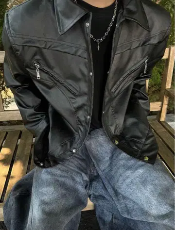 남성용 가죽 자켓