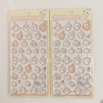 치이카와 토끼 모자 꽁지 드롭씰 2개