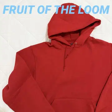 FRUIT OF THE LOOM 레드 후드티