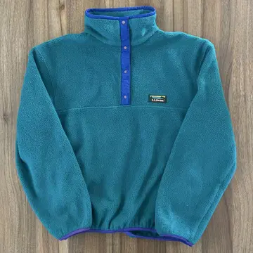 USA L.L.Bean 플리스 하프 스냅 [ 에메랄드 x 바이올렛