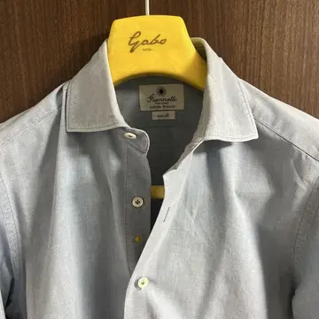 Giannetto Vinci Fit 워시드 코튼 샴브레이
