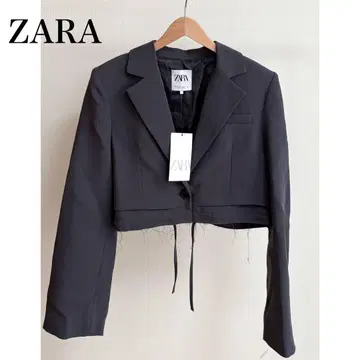 [택 포함 새상품] ZARA 크롭 자켓 레이어드 스타일 그레이 S사이즈