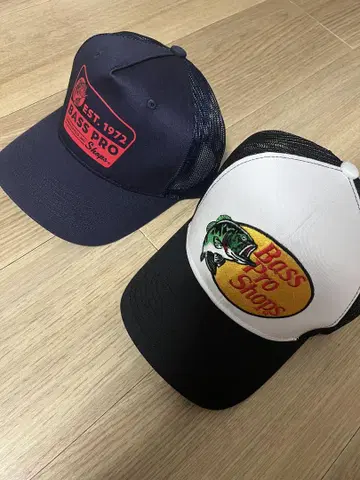 BASS PRO SHOPS 메쉬 캡 빈티지 네이비 자수 블랙 2