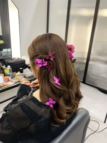 헤어 액세서리 플라워 브라이덜 웨딩