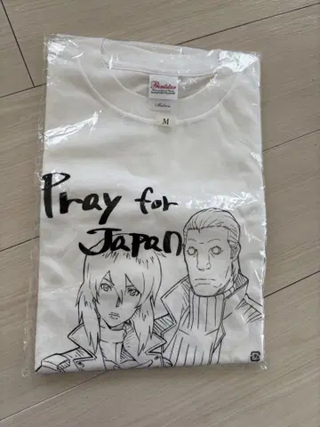 [레어] 공각기동대 Pray for Japan 티셔츠 M사이즈