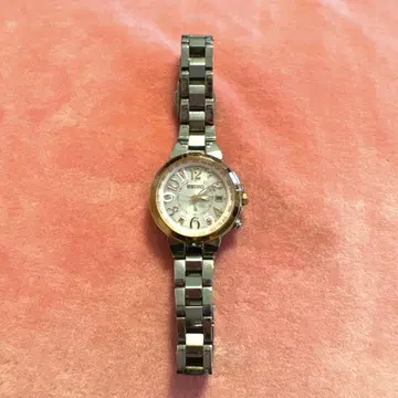 SEIKO 아날로그 쿼츠 손목시계 실버/로즈 골드