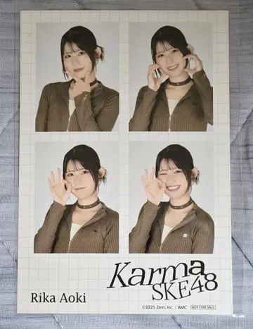 SKE48 Karma 타워 레코드 특전 ID 시트 아오키 리카 2