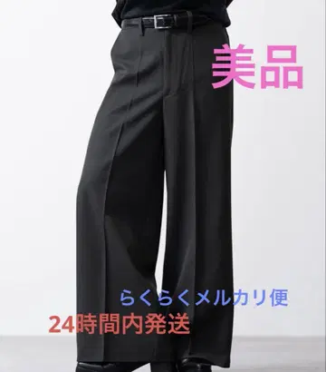 [ 새상품급 ] CLEL 백 브러쉬드 TR 플레어 슬랙스 L