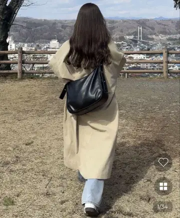 nugu 빅 스퀘어 숄더 크로스 백