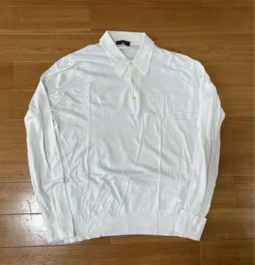 JOHN SMEDLEY 화이트 피케 셔츠 M