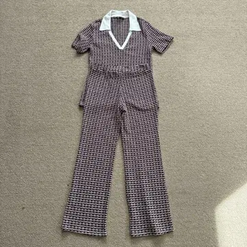 ZARA 셋업 반팔 체크 무늬 M 사이즈 추천