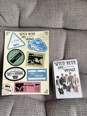 WILD BLUE SKY VOYAGE 트레이딩 카드 스티커 세트