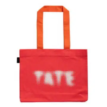 TATE 토트백 빨간색 오렌지 핸들