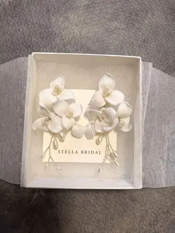 STELLA BRIDAL 플라워 귀찌 화이트