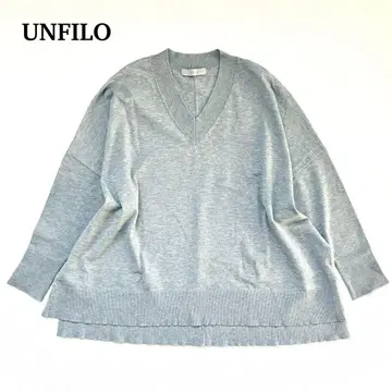 UNFILO 앙피로 [온워드] 니트 티셔츠 V넥 그레이 M
