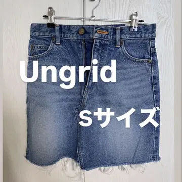 Ungrid 데님 스커트 S 사이즈 프린지 밑단
