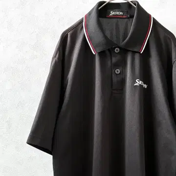 SRIXON 피케 셔츠 반팔 로고 자수 골프웨어 심플 빅 얇은 소재
