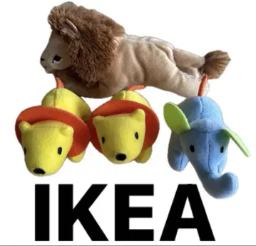 이케아 IKEA 봉제 인형 4체 세트 사자 코끼리