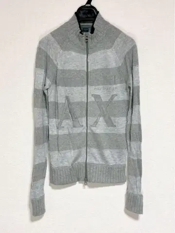 m792 ARMANI EXCHANGE 그레이 스트라이프 가디건 S